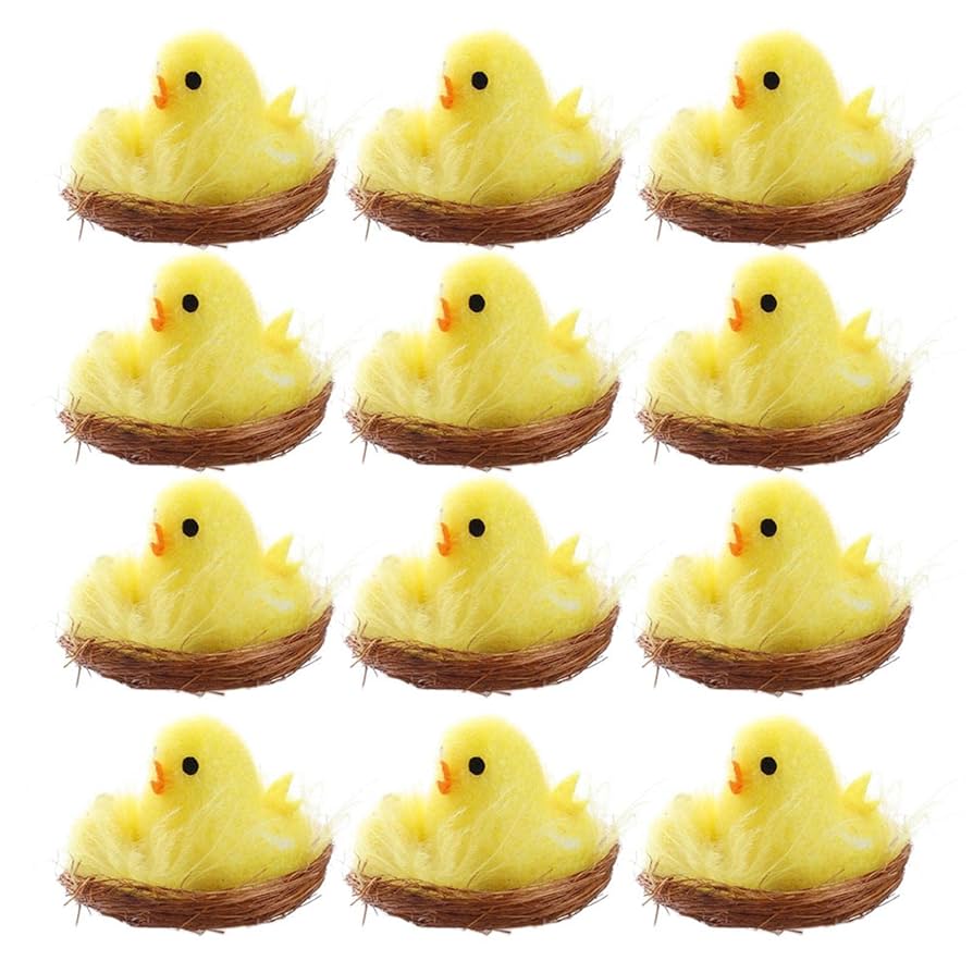 Amazon.co.jp: 12ピース かわいいイースターひよこ シェニール